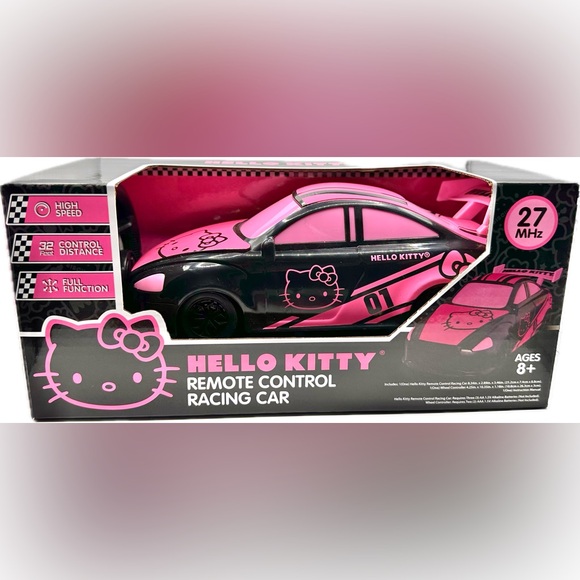 NWOT Cute Hello Kitty Remote Racing Car, Unisex, For Ages 8+ - Picture 1 of 5